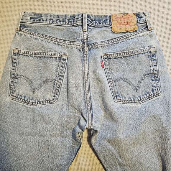 Levis | Worn In Vintage 501 Cotton Straight Leg Jeans Size 33 - Picture 4 of 13
